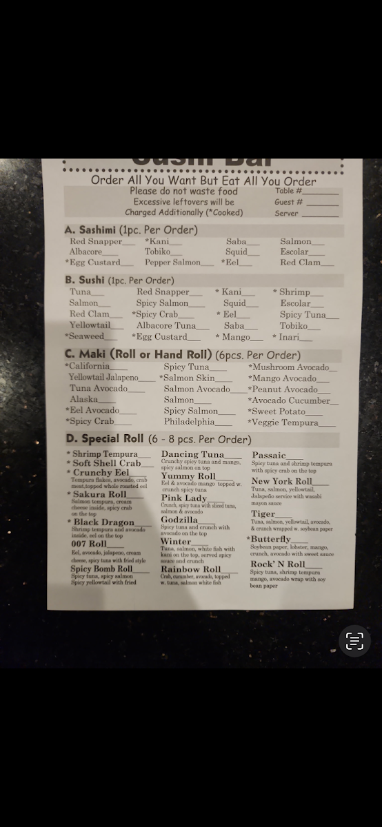 Menu Sushi Village-9